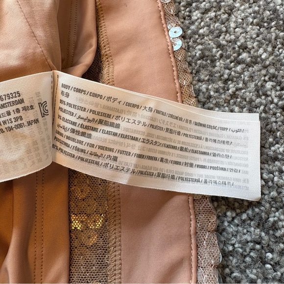 Abercrombie Champagne Tan Sequin Maxi Skirt NWT Rare Euro Exclusive Boho Luxe SP - Picture 8 of 15